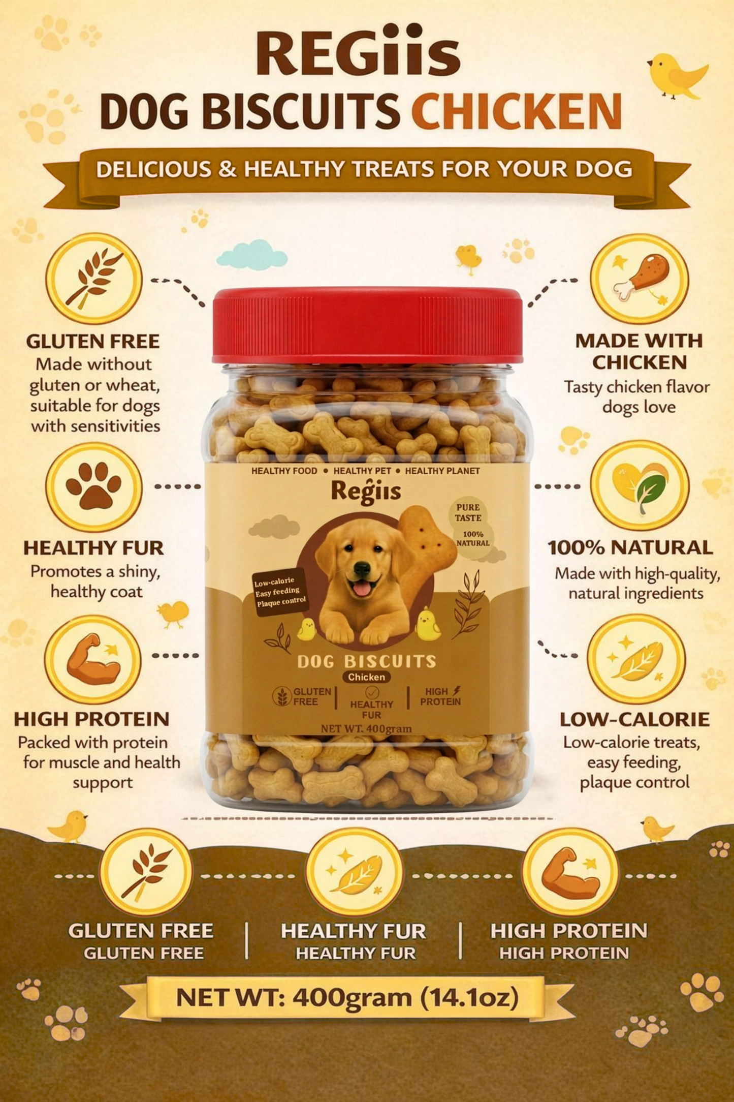 Chicken Dog Biscuits – Crunchy, High-Protein Training Treats