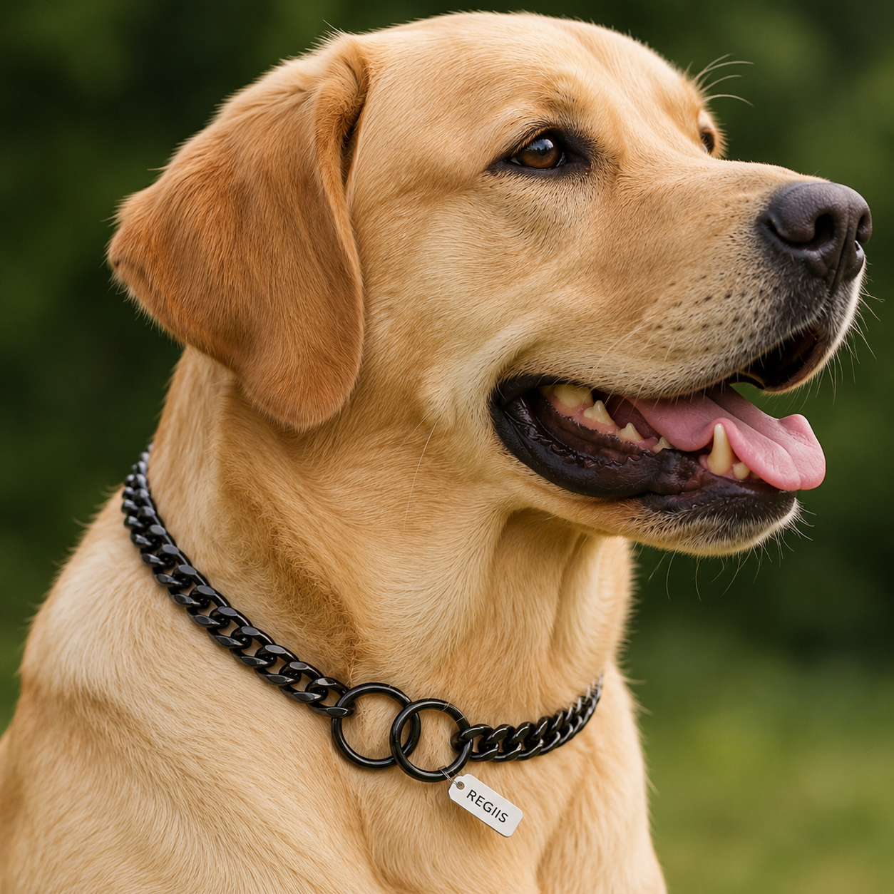 Regiis Black Cuban Link Dog Chain Collar