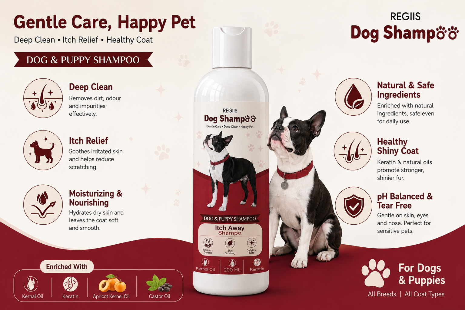 Regiis Itch Away shampoo usage instructions